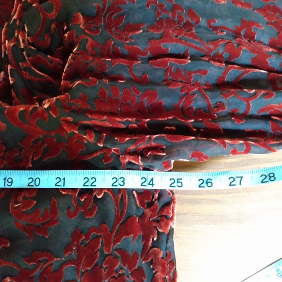 Yi Lin Sheer Silk/Velvet Mandarin Collar Tunic - Picture 9 of 11